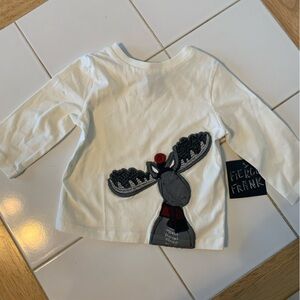 *NEW* Long Sleeve Kids Tee with Moose Design by Fierce Frank.  Size 12 Months.